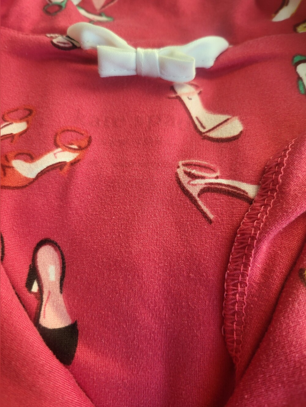 kate spade Pink Short Sleeve Pajama Set with Shoe Print - Picture 2 of 4